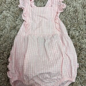 Ruffle Butts Pink Gingham Bubble